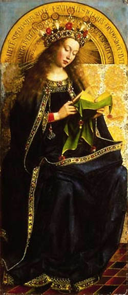 Mary meditating, by Van Eyck